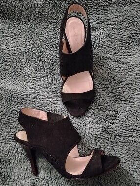 VANESSA BRUNO Genuine Leather Peep Toe Heels Shoes Women's Size EU 38